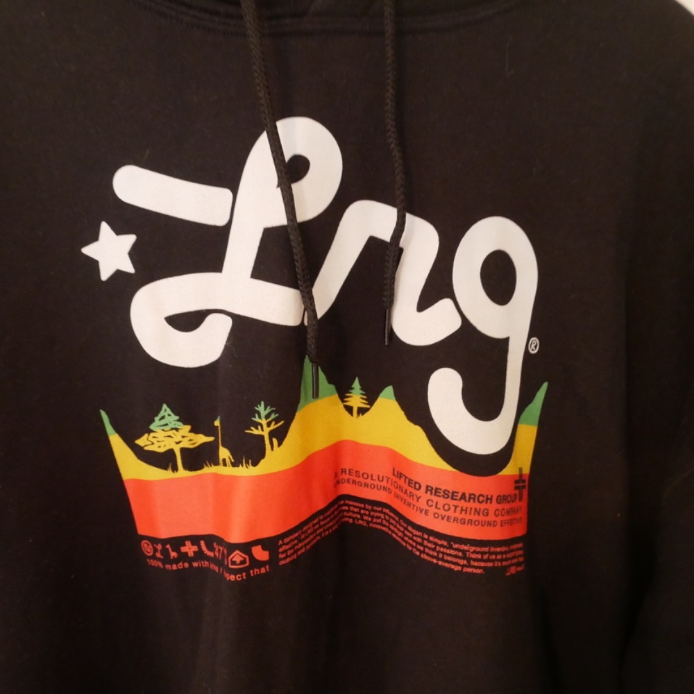 Lrg Mens Semi-VTG Rasta Safari Hoodie LIKE NEW~ - Picture 3 of 7